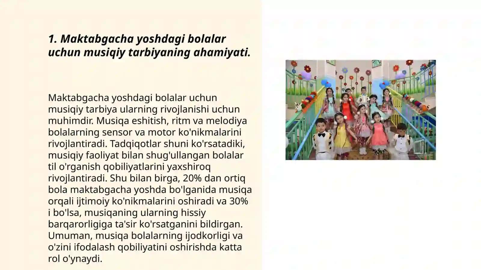 Maktabgacha yoshdagi bolalarga musiqiy tarbiya berish metodlari 3