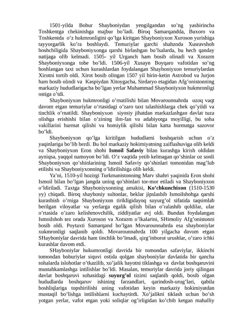 Buxoro amirligining tashkil topishi va ravnaqi 3