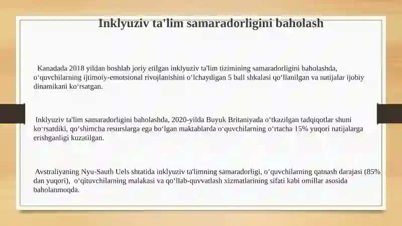 Inklyuziv talimni joriy qilish boyicha chet el tajribalari 3