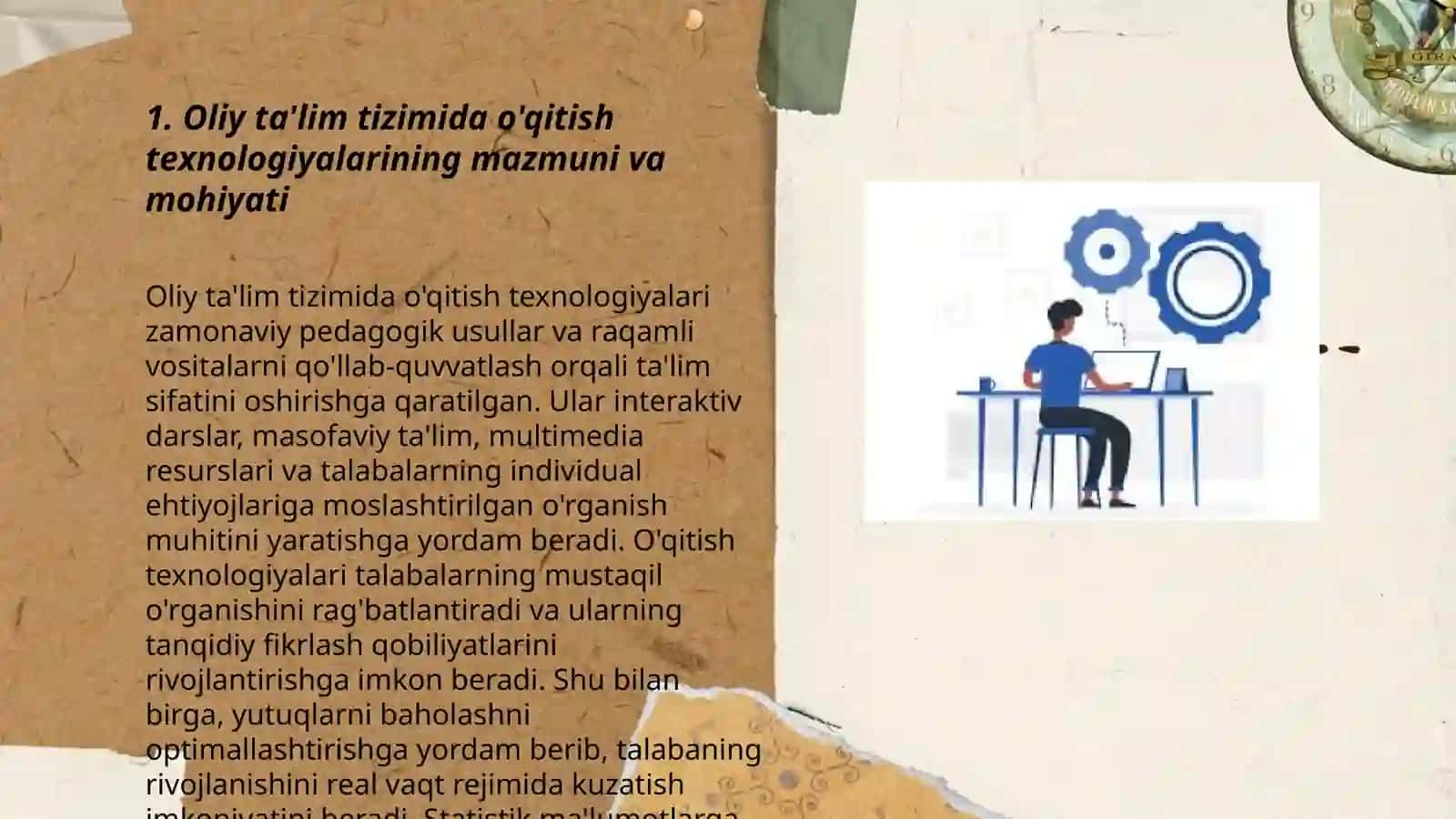 Oliy ta'lim tizimida o'qitish texnologiyasi: mazmun-mohiyati, tuzilmasi va tasnifi 3