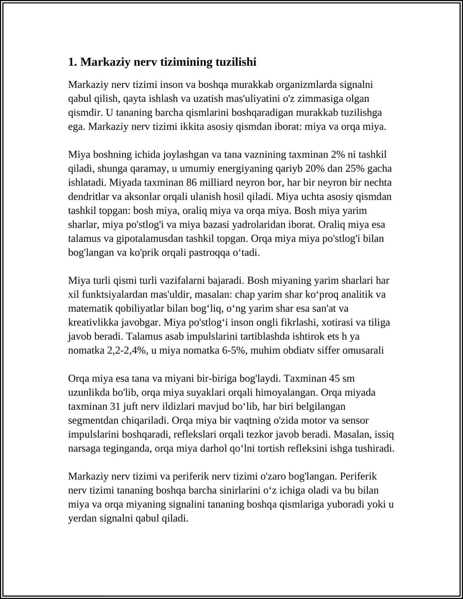 MARKAZIY NERV TIZIMI FIZIOLOGIYASI 3