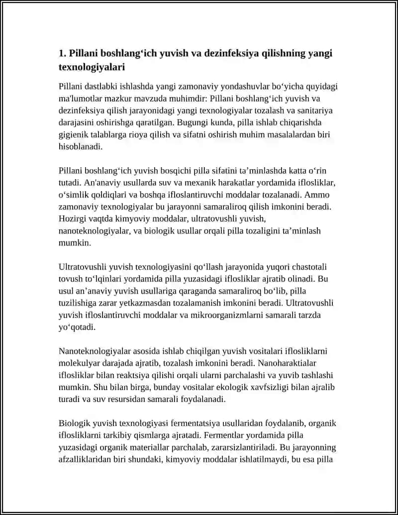 PILLANI DASTLABKI ISHLASHDA QOLLANILADIGAN YANGI ZAMONAVIY YONALISHLAR 3