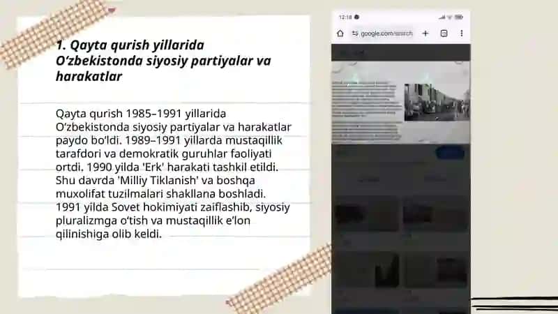 Qayta qurish yillarida Oʻzbekistonda siyosiy partiyalar va harakatlar 3