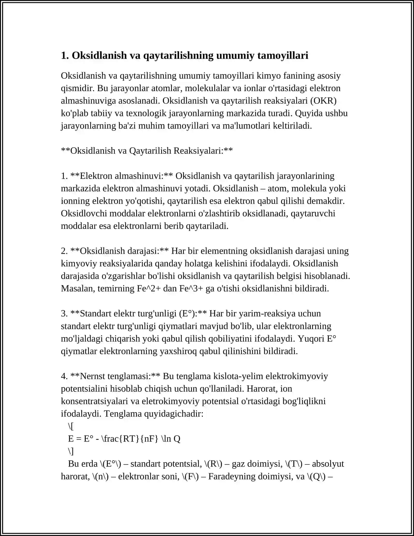 OKSIDLANISH QAYTARILISH REAKSIYALARI 3