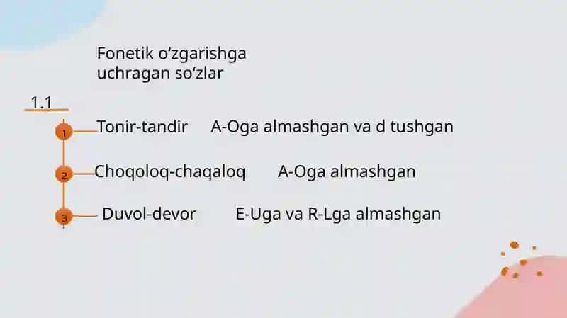 Namangan viloyati Chust tumani Olmos qishlogʻi shevalari tasnifi 3