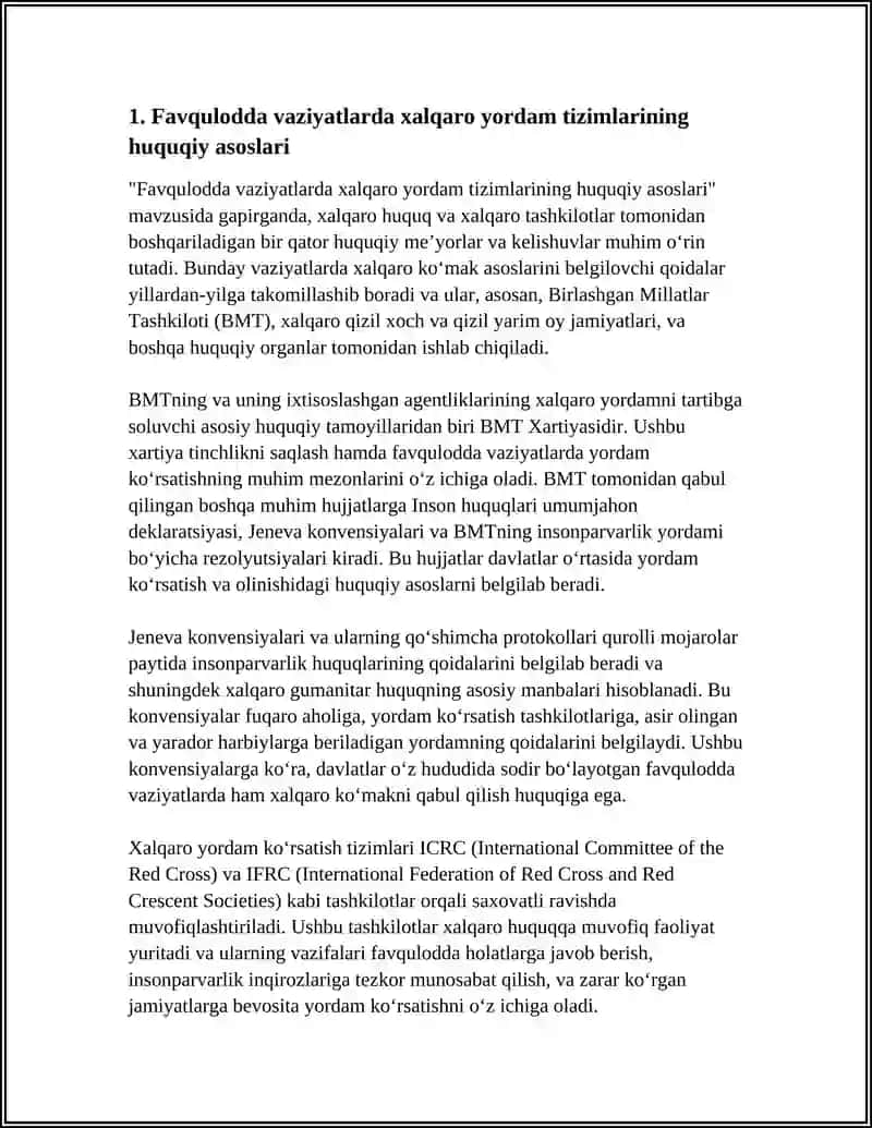 Favqulodda vaziyatlarda xalqaro yordam tizimlarining huquqiy asoslari 3