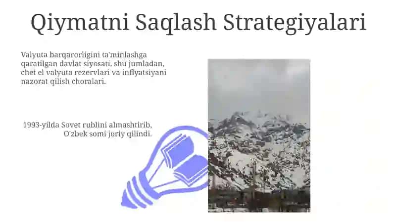 O'zbekistonda milliy pul so'mining jory etilishi va uning qadr qimmatni saqlash 3