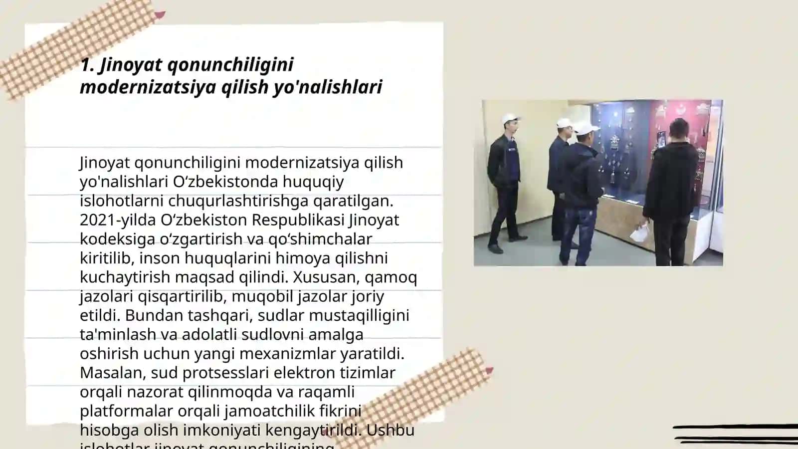 Jinoyat-ijroiya qonunchiligini takomillashtirishning asosiy yo‘nalishlari 3