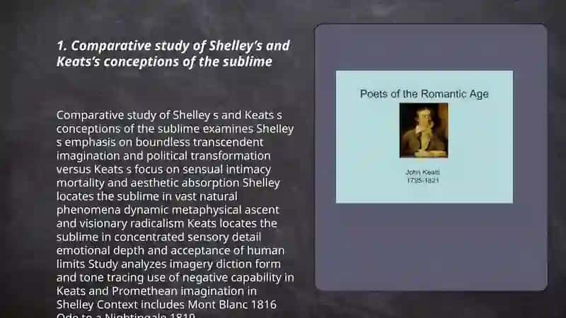 Romantik Poetry and Aestheticism: An Analysis of the Works of Shelley and John Keats 3