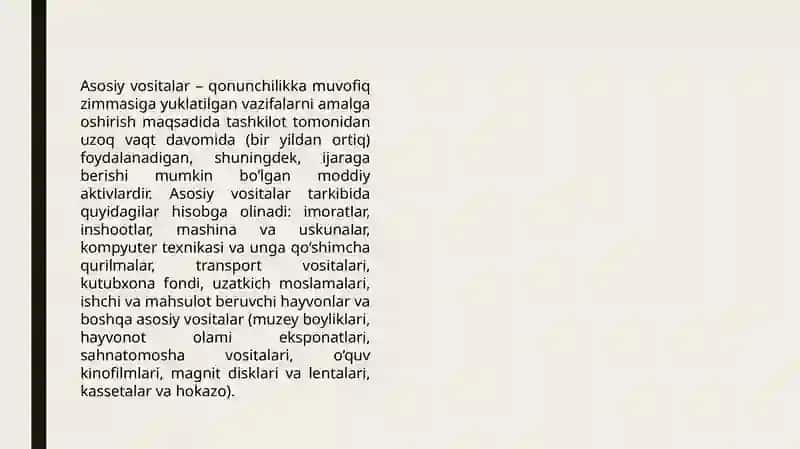 ASOSIY VOSITALARNI HISOBGA OLISH TARTIBI 3