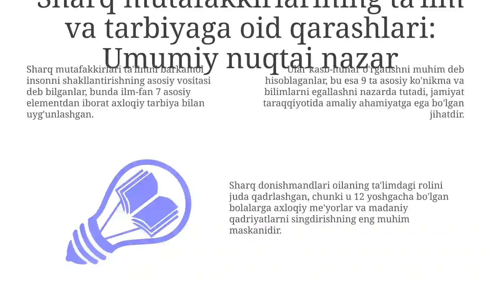 Sharqmutafakkirlar ta'lim va tarbiya qarashlari 3
