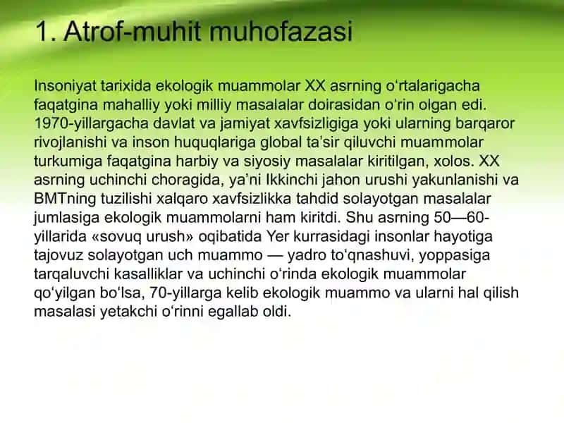 Ekologik iqtisodiyot va atrof-muhit 3
