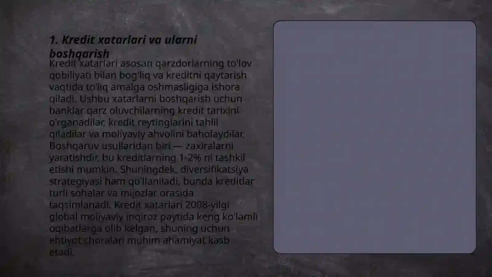 Bank xavfsizligiga ta`sir qiluvchi xatar shakllari va ularni boshqarish 3