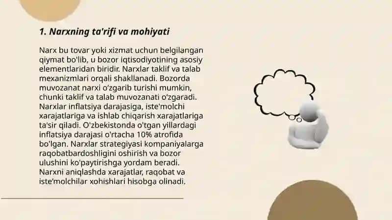 Narxning mohiyati va shakllanish xususiyatlari 3