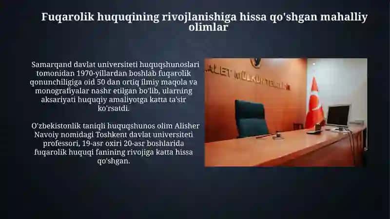 Fuqarolik huquqi rivojlanishida hissa qoshgan milliy va horijiy olimlar 3