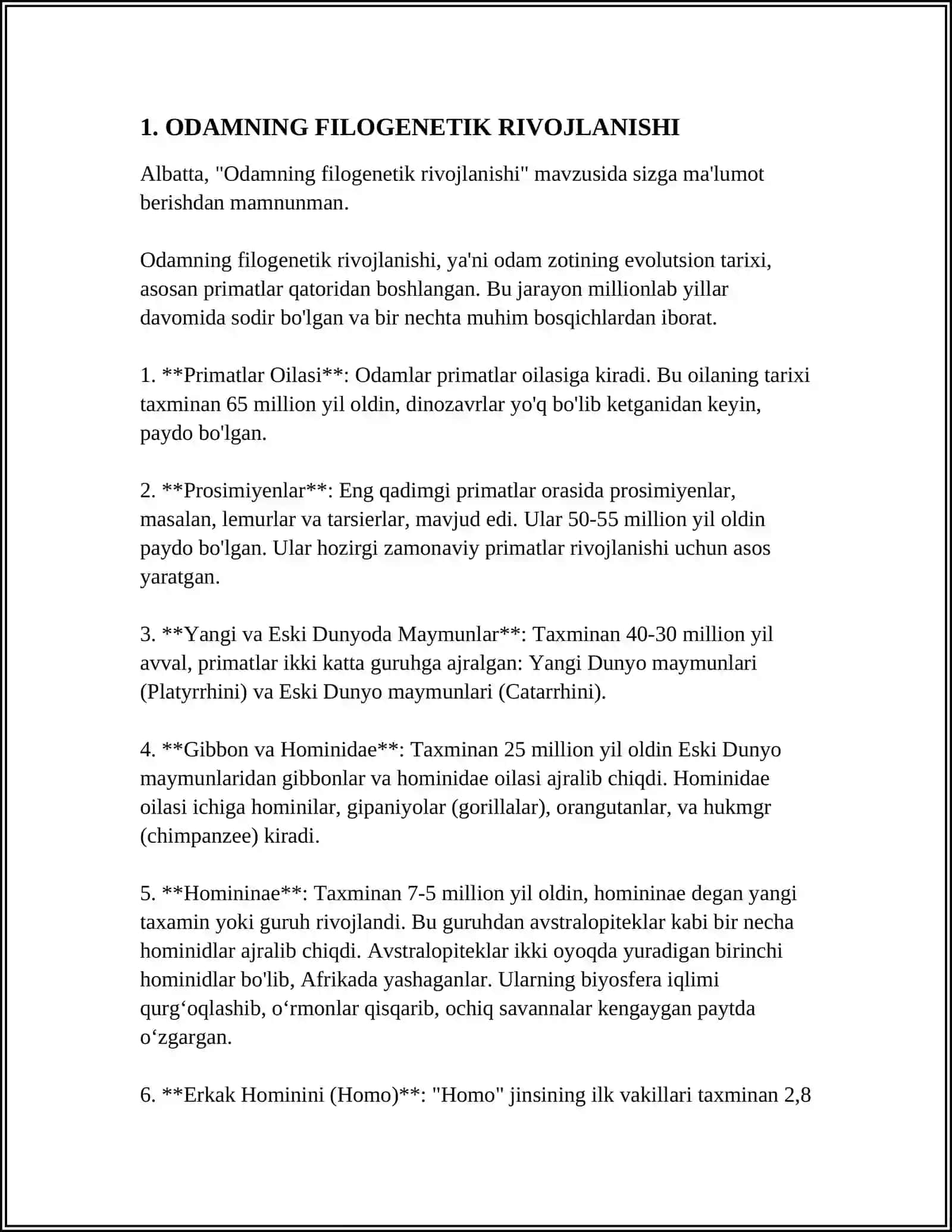 ODAMDA RIVOJLANISHNING FILOGENETIK NUQSONLARI 3