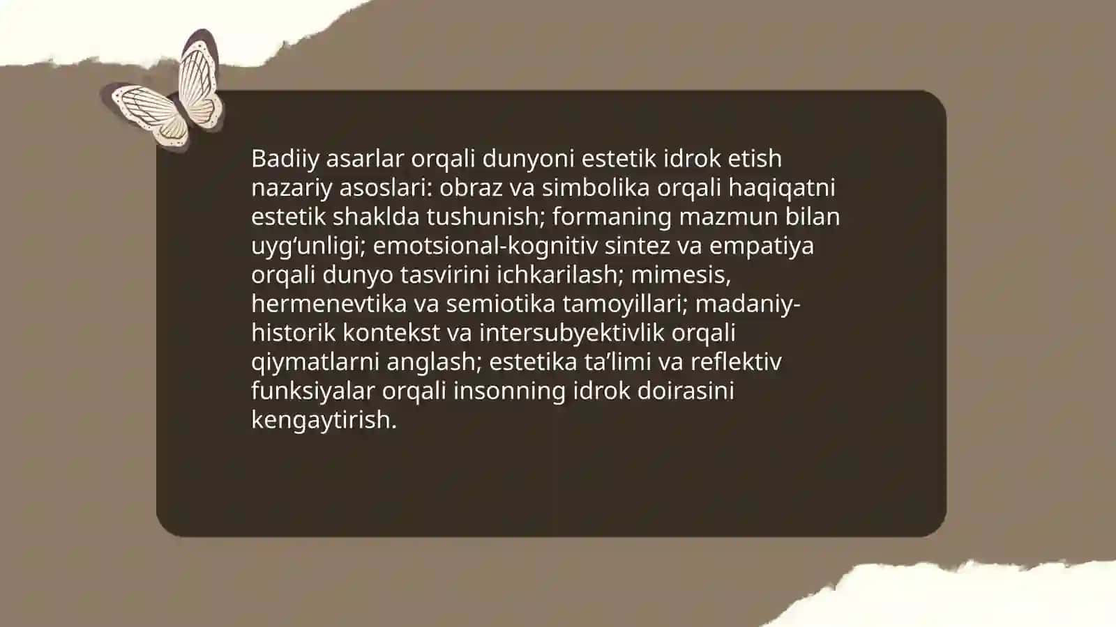 Badiiy asarlarning estetik idroki 3