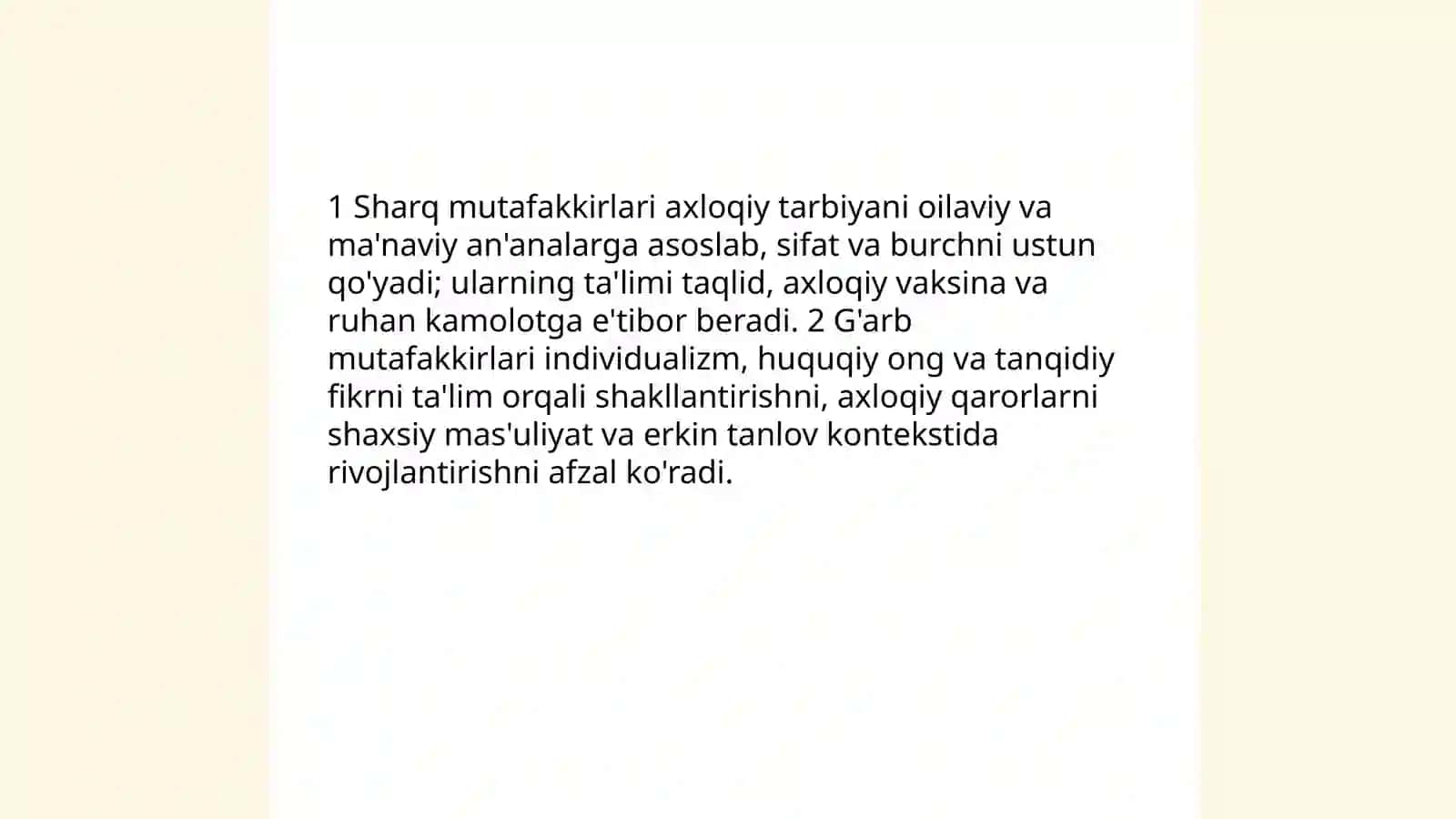 Sharq va garb muttafakirlarining yosh avlodni tarbiyalashga oid qarashlari 3