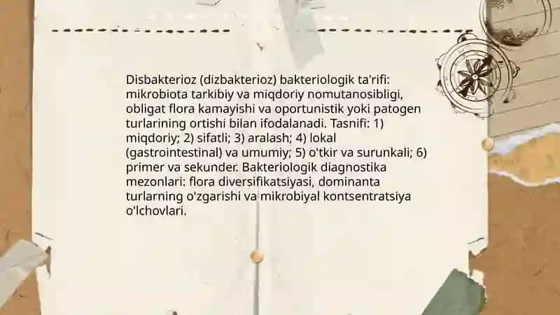 Disbakterioz va Zamonaviy Dizbakteriozning Bakteriologik Diagnostikasi 3