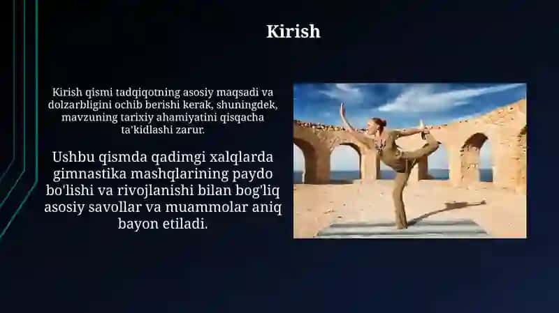 Gimnastikaning paydo bo'lishi va rivojlanishi 3