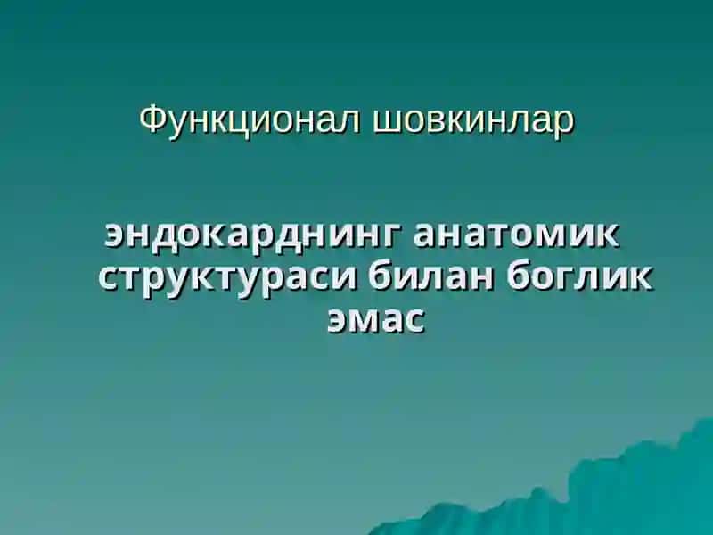 YURAKDA SHOVQIN SINDROMI 3