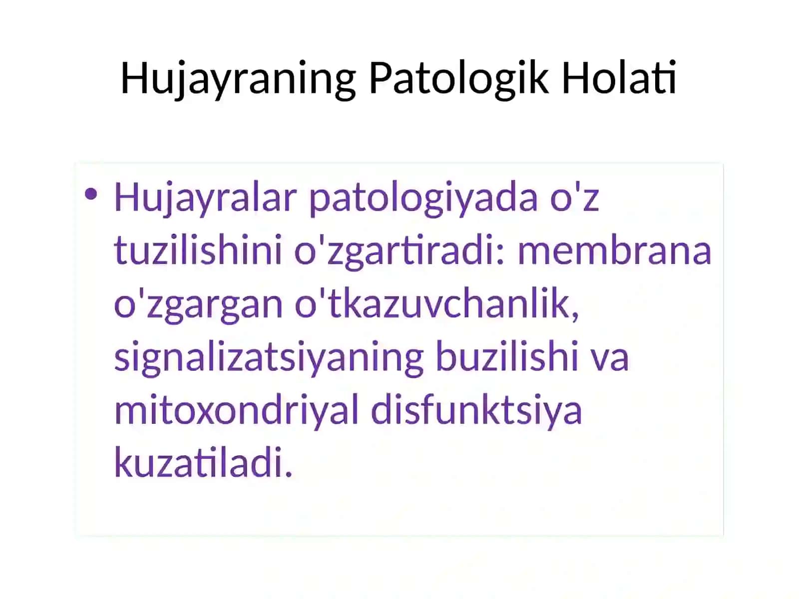 Hujayrava hujayradan tashqari matrix munosabatlari 3