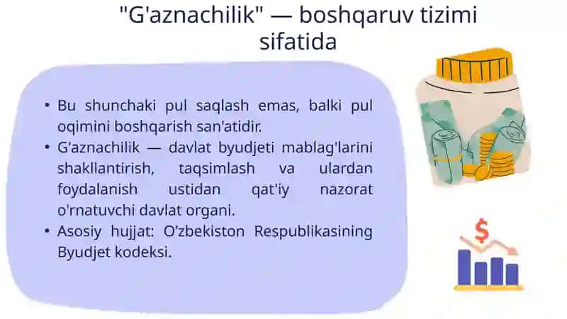 Xazina va g’aznachilik tushunchalari o’rtasidagi farqlar 3