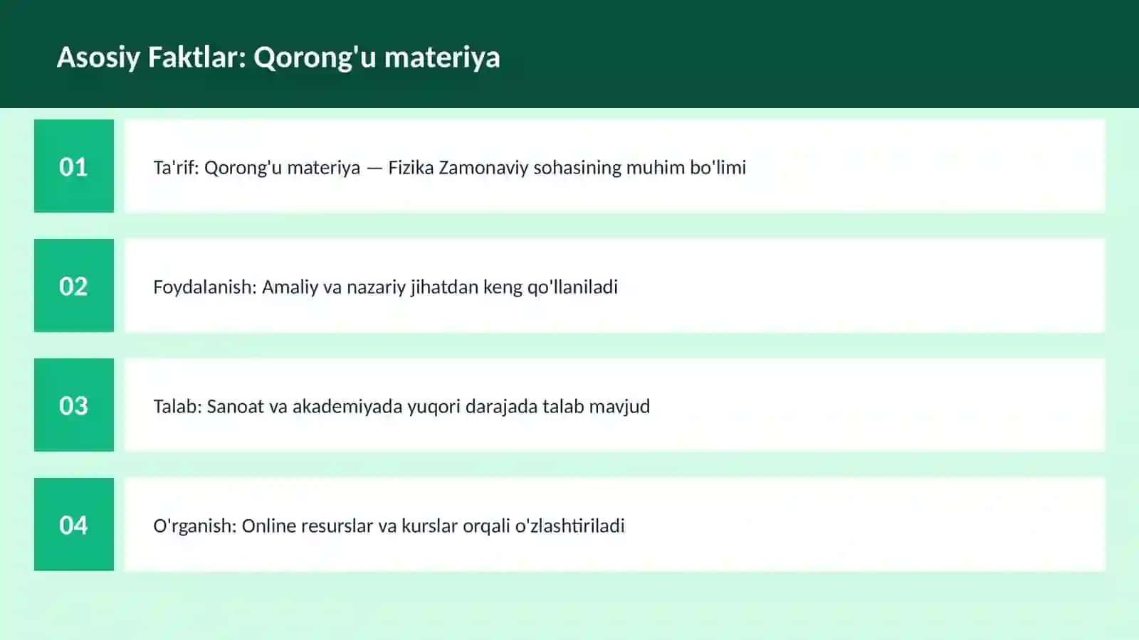 FAN | FIZIKA ZAMONAVIY Qorong'u materiya Zamonaviy va dolzarb bilimlar | 2025-2026 #002334 • TechGreen dizayn 3