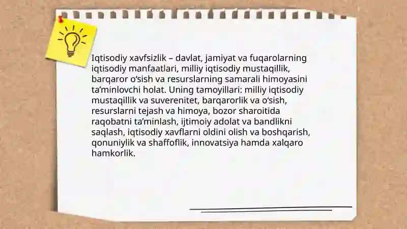 Iqtisodiy hafsizlik va Iqtisodiyotni davlat tomonidan tartibga solinishi 3