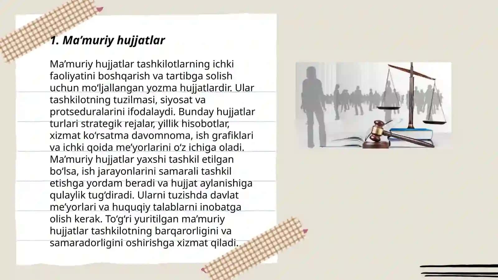 Ma’muriy hujjatlar 3