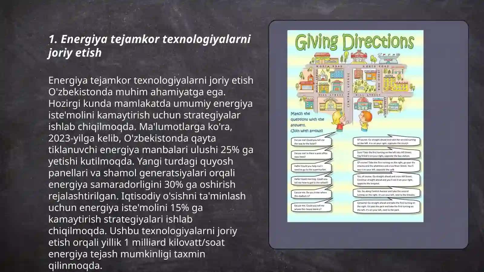Mamlakat iqtisodiyotining energiya samaradorligini oshirish yo'nalishlari 3
