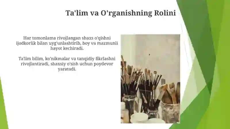 Ijodiy va intellektual sifatlarning barkamol shaxsni shakllantirishda tutgan oʻrni 3