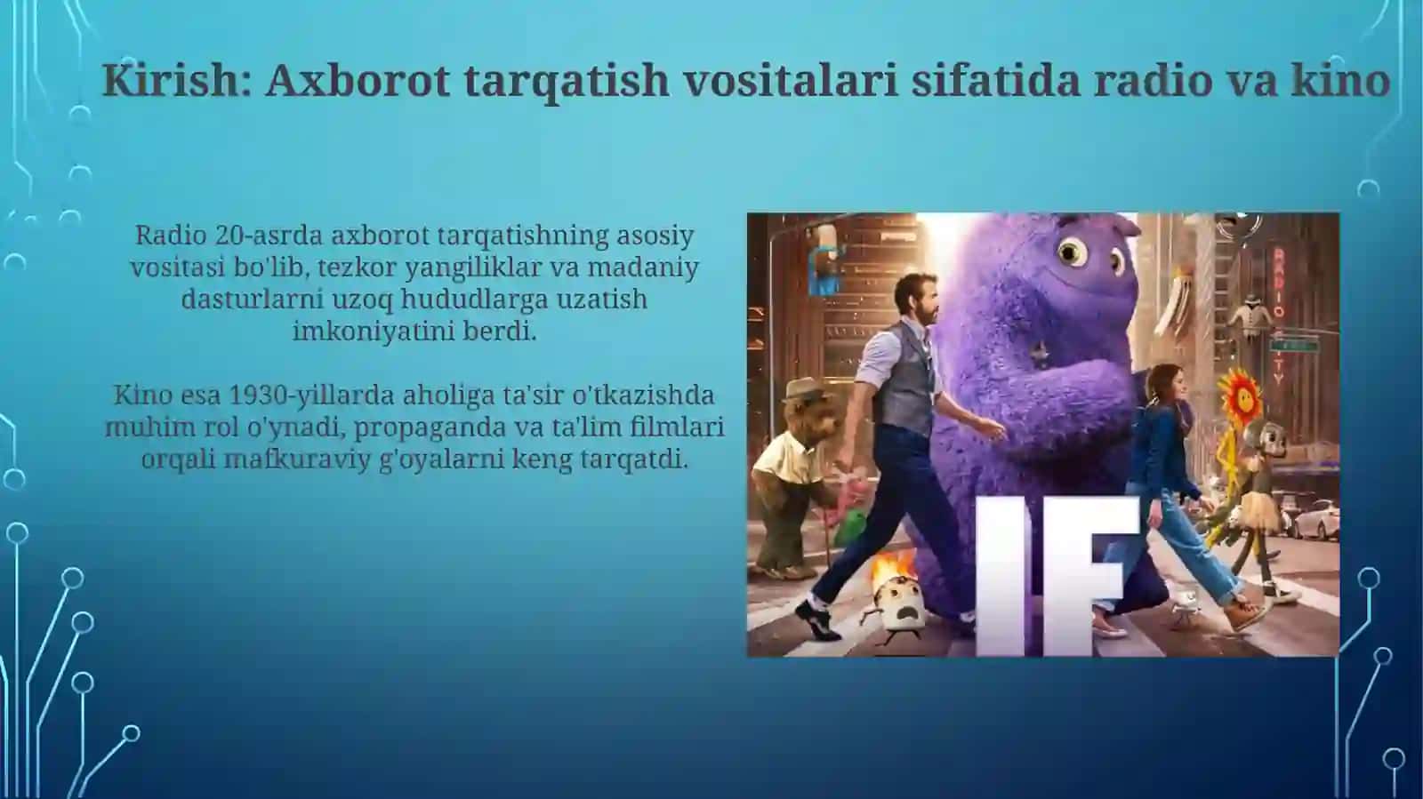 Radio va Kino axborot tarqatish vositasi sifatida 3