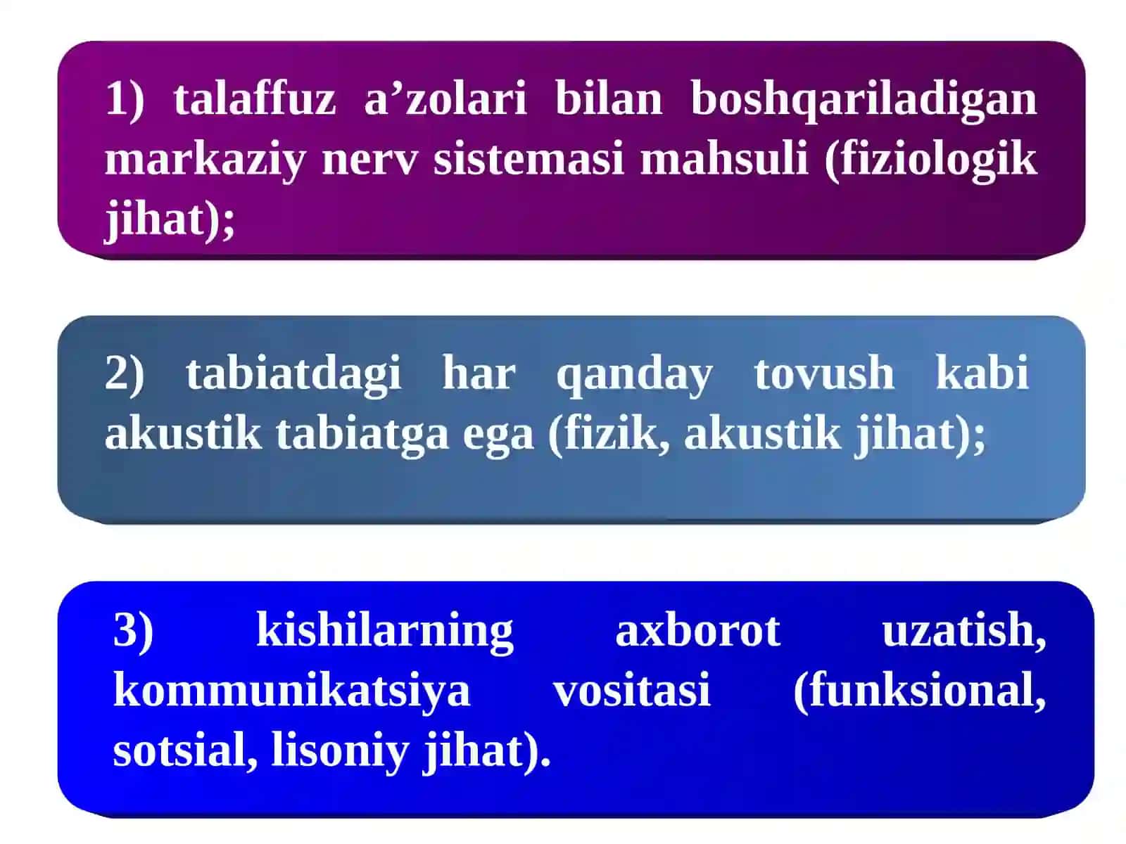 Fonetika va fonologiyaning o‘rganish manbai, predmeti, maqsad va vazifalari. 3