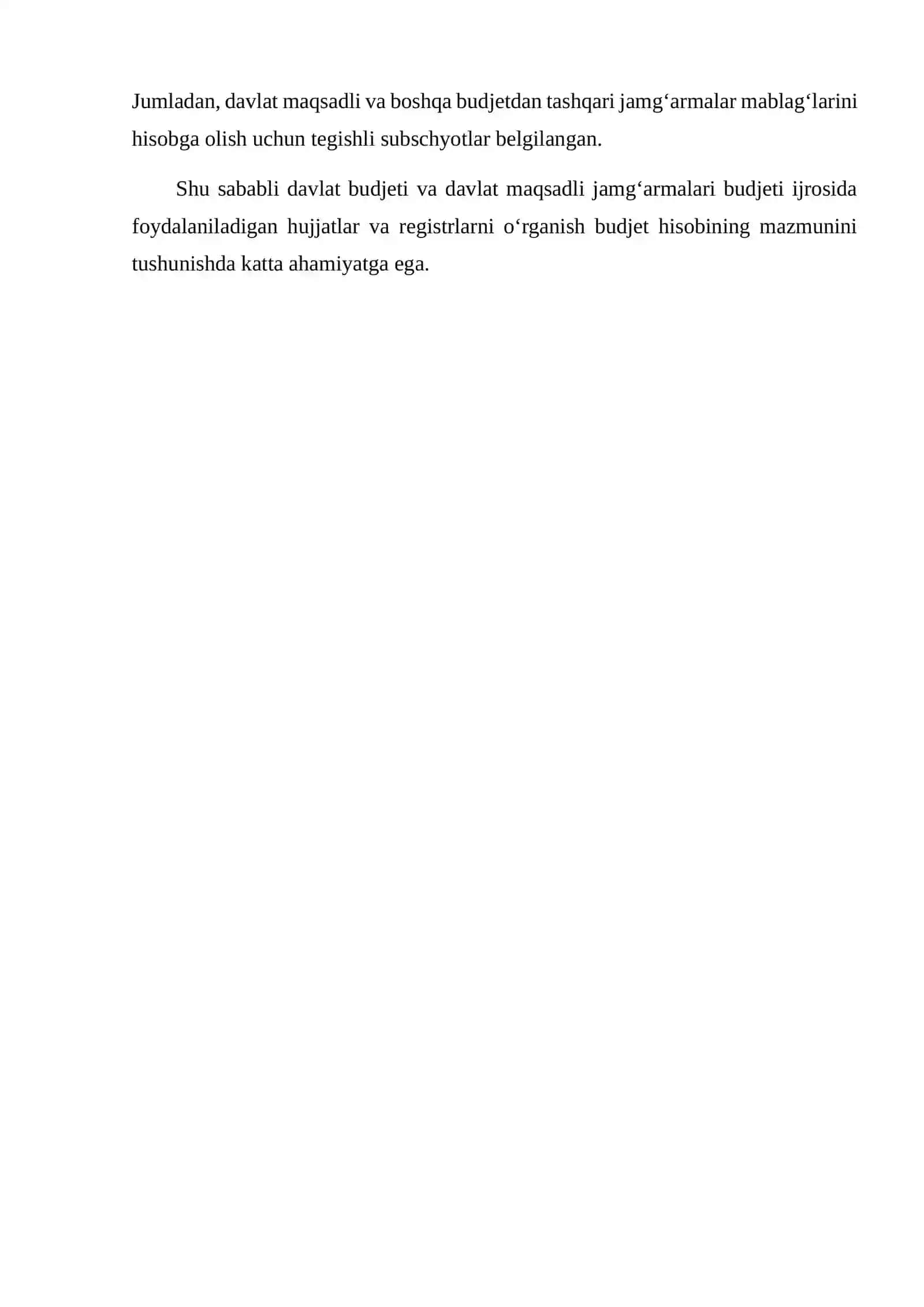 Davlat Budjeti va Davlat Maqsadli Jamg‘armalari Budjetining Ijrosi Bo‘yicha Budjet Hisobida Qo‘llaniladigan Hisob hujjatlari va Registrari 3