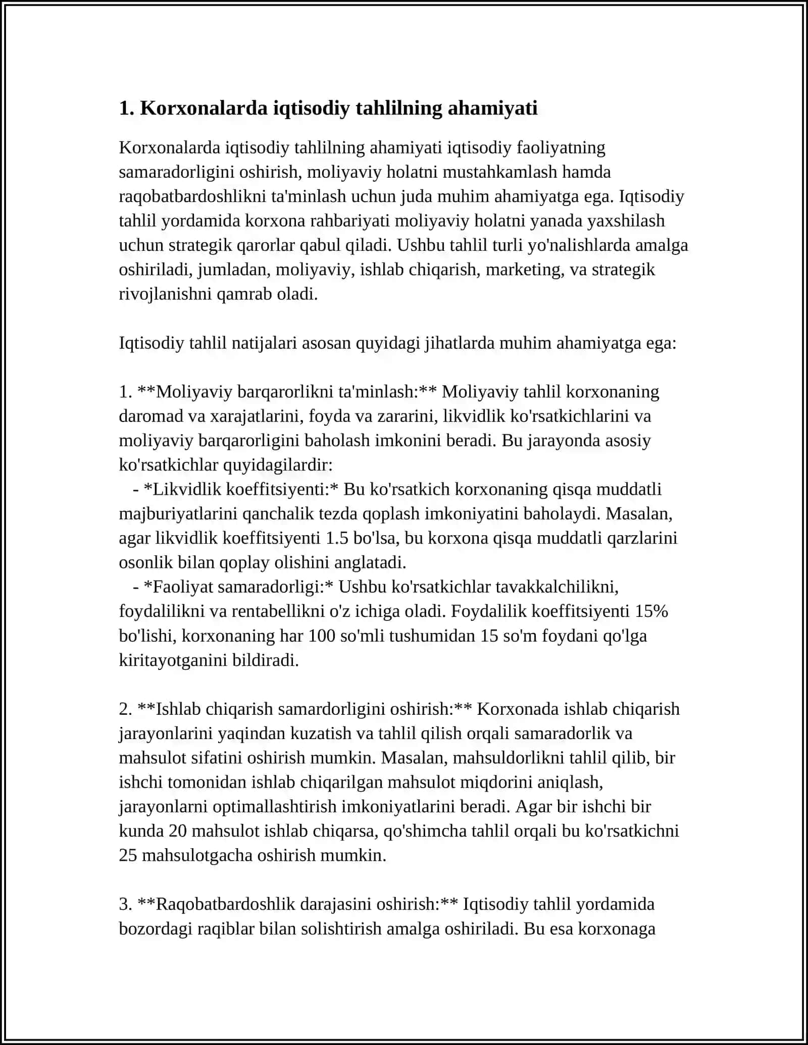 Korxonalarda Iqtisodiy Tahlil Ishlarini Tahlil Qilish 3