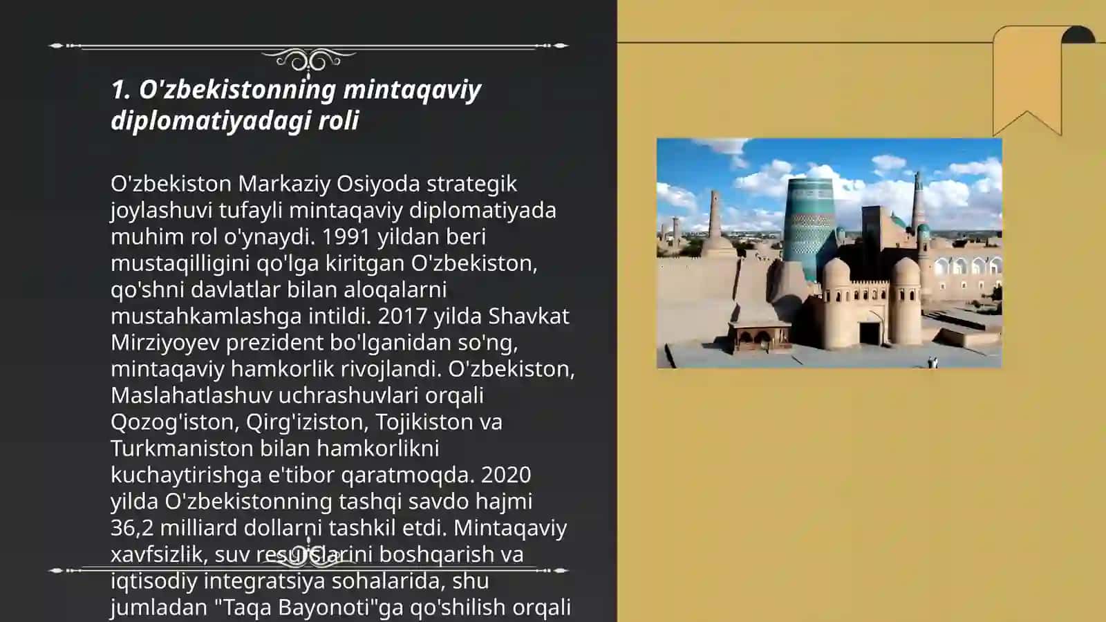 O'zbekistonning Markaziy Osiyoda Tinchlik va Barqarorlik 3
