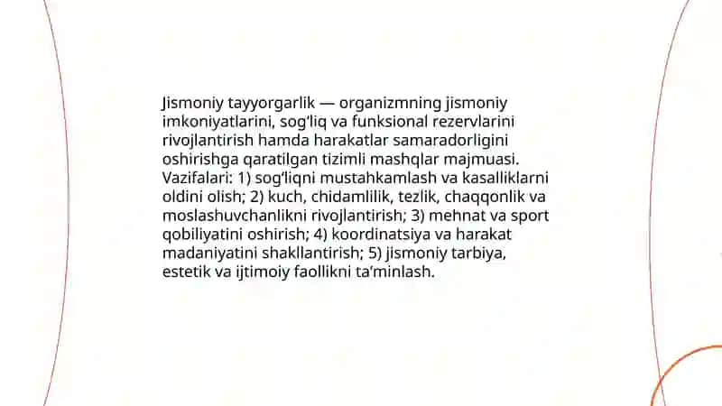 Jismoniy tayyorgarlik toʻgʻrisida tushuncha va uni rivojlantirish 3