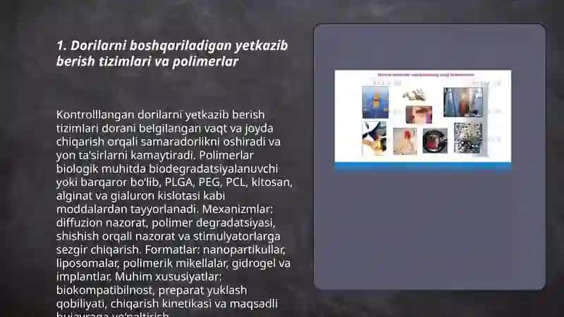 Polimerlarning tibbiyotda qoʻllanilishi 3