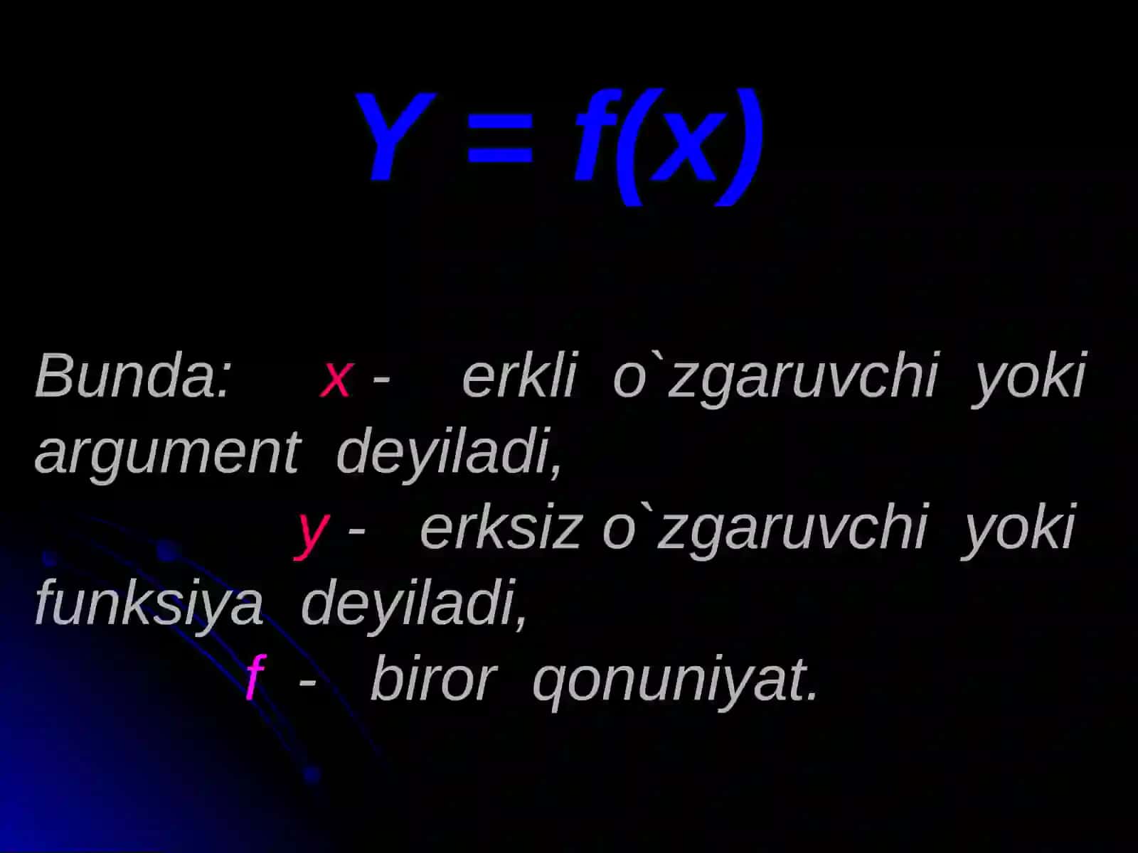 Funksiyaning aniqlanish sohasi 3
