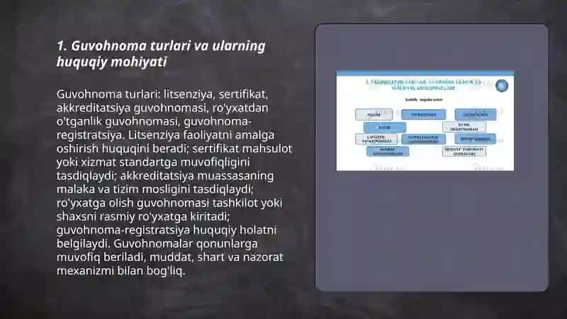 Tashkiliy hujjatlar (guvohnoma, yoʻriqnoma, nizom-ustav shartnoma) 3