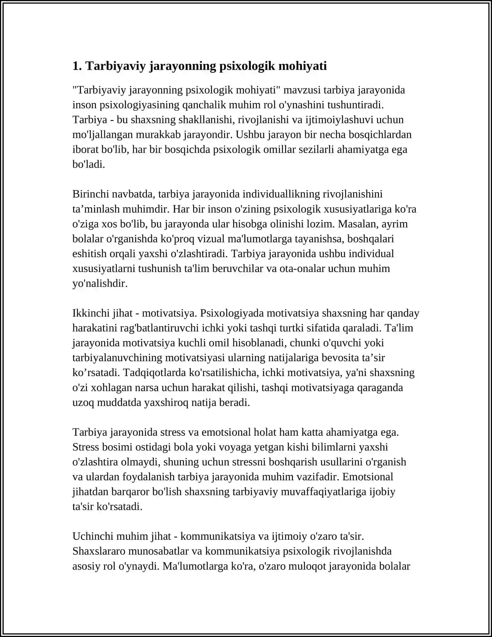 TARBIYAVIY JARAYONINING PSIXOLOGIK MOHIYATI VA MAQSAD VAZIFALARI 3
