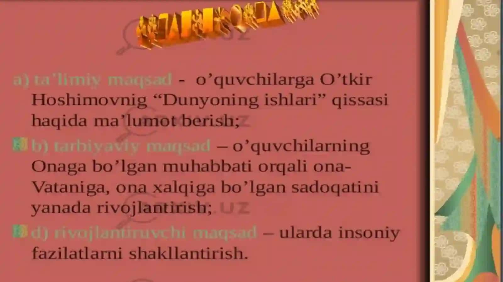 NILUFARNING ADABIYOT ÓQITISH METODIKASI 3