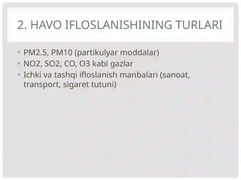 Havo ifloslanishining o‘pka patologiyasiga ta'siri 3