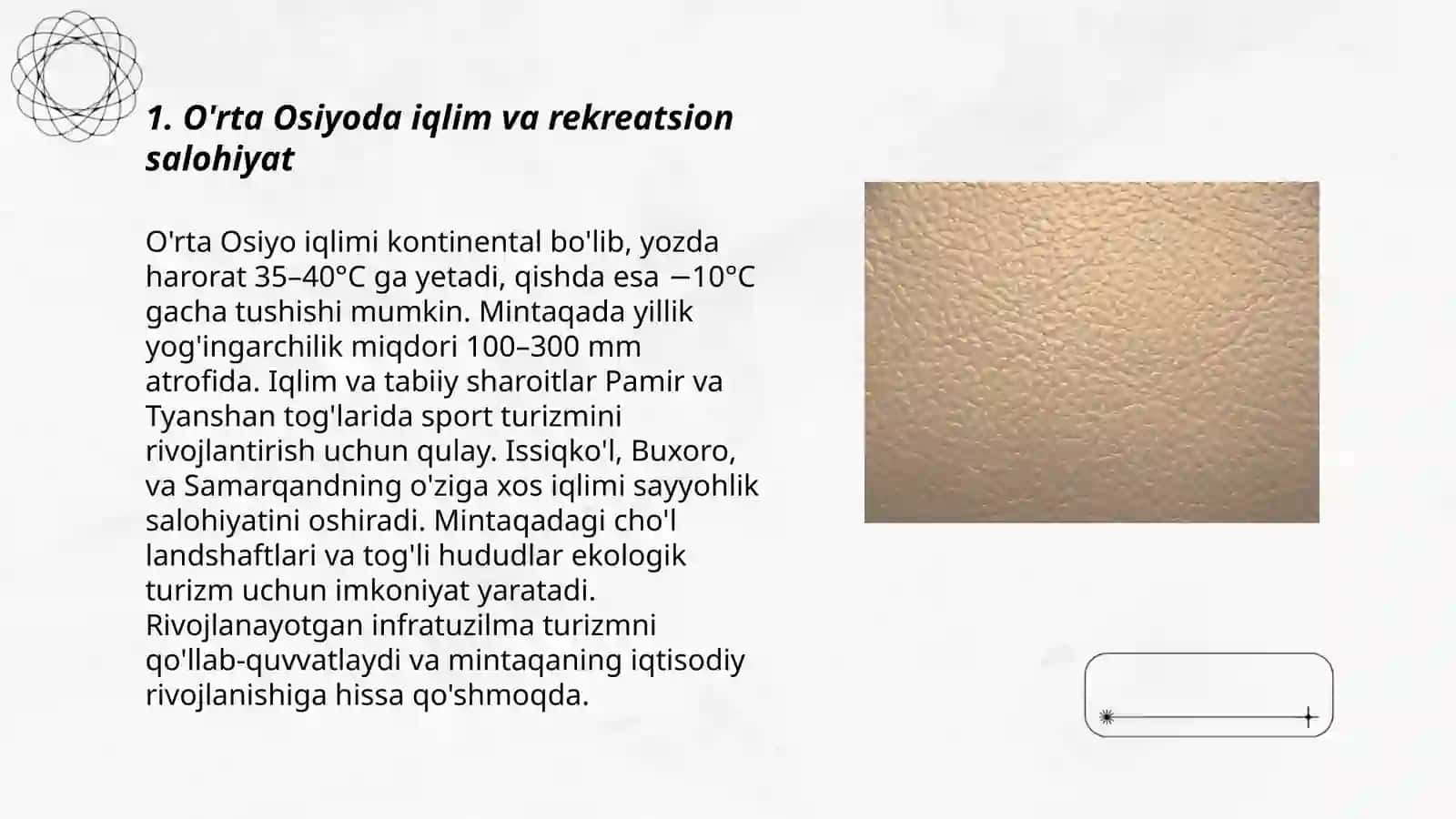 O'rta Osiyo iqlimi va rekreatsion salohiyati 3