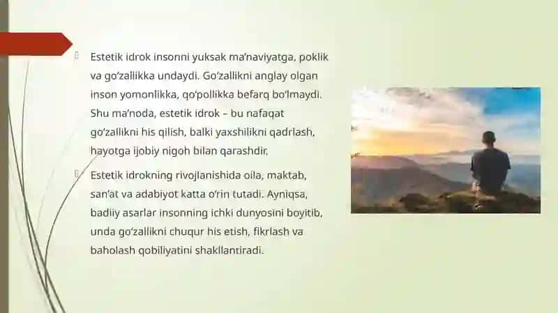 Dunyoni estetik idrok etishda badiiy asarlarning ahamiyati 3