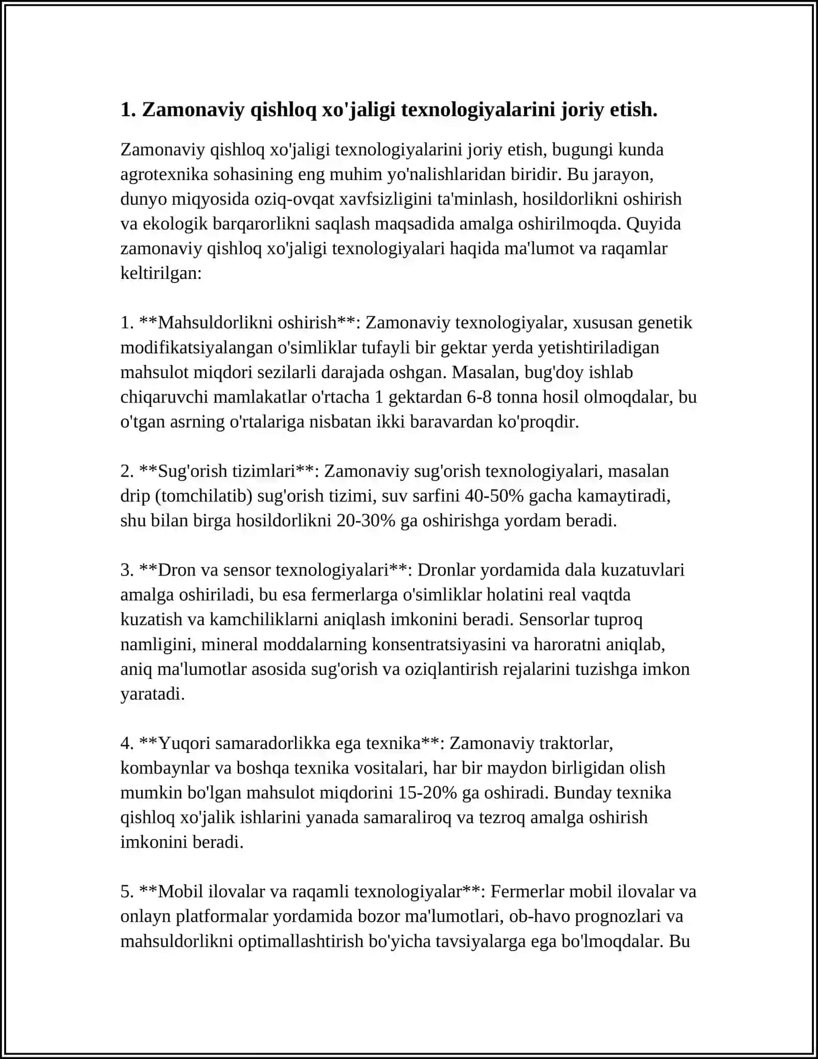 ÓZBEKISTONDA FERMER VA DEHQON XÓJALIKLARI RIVOJLANISHI VAZIFALARI VA ISTIQBOLLARI 3