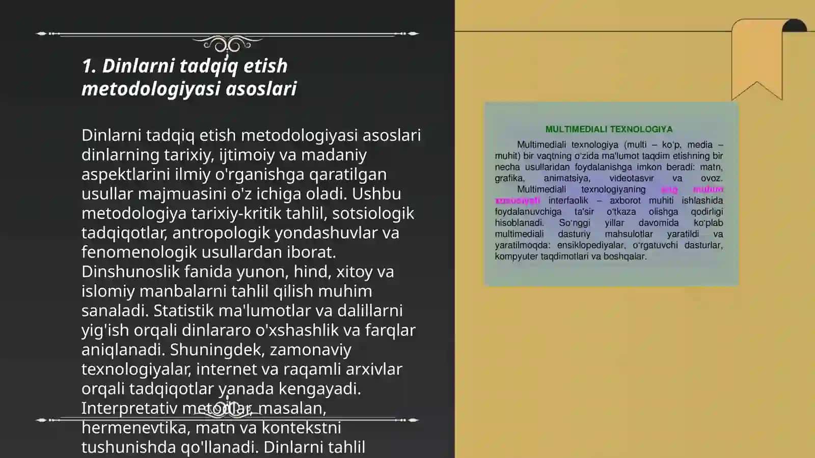 Dinlarni tadqiq etish metodologiyasi: tipologik, qiyosiy, tarkibiy-funksional, genetik tahlil. Qiyosiy dinshunosliklikning metodlari 3