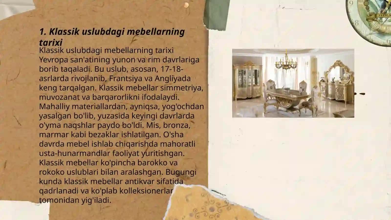 Klassik uslubdagi mebellar 3