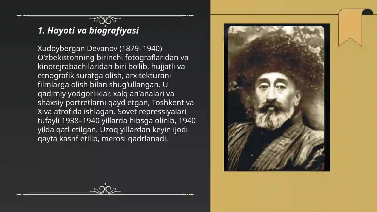 Birinchi ozbek fotografi va kino iperatori Erkinov Jafar 3